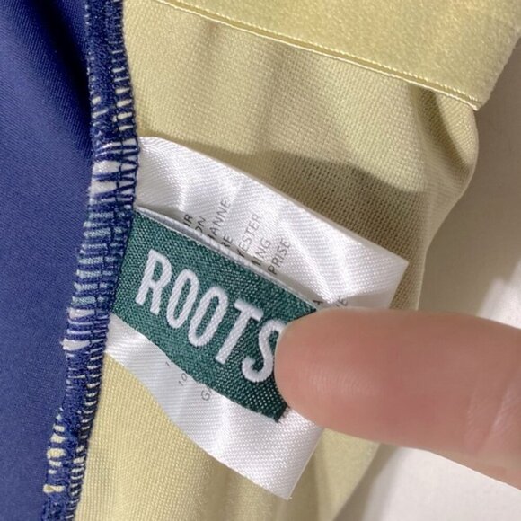 Roots Navy Blue Green One Piece swimsuit Bathing Suit 14 - Picture 3 of 15